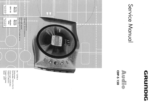 CD Player CDP-S150; Grundig Radio- (ID = 1057387) R-Player