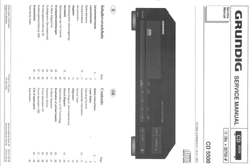 Compact Disc Player CD5500; Grundig Radio- (ID = 1017739) Reg-Riprod