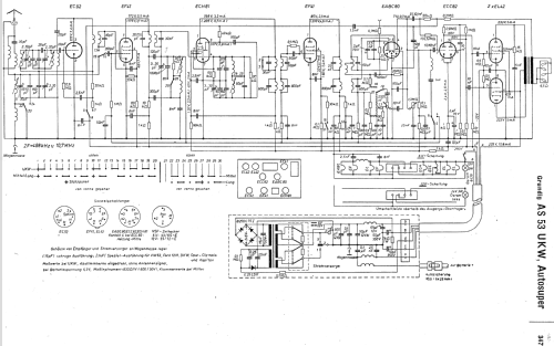 Drucktasten-Autosuper AS 53 UKW; Grundig Radio- (ID = 198290) Car Radio