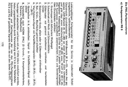 Farbgenerator FG5 6231-1101; Grundig Radio- (ID = 1796180) Equipment