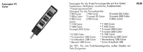 Fernregler VII Color ; Grundig Radio- (ID = 436235) Diversos