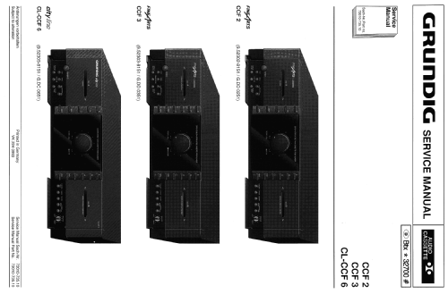 Fine Arts Autoreverse Twin Cassette Frontloader CCF 2; Grundig Radio- (ID = 1393134) R-Player