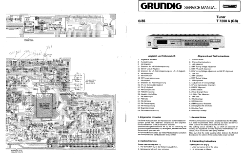 FM-AM Quartz Synthesizer Tuner T7200a; Grundig Radio- (ID = 1858234) Radio