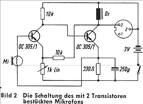 Babysitter Mikrofon GBS329; Grundig Radio- (ID = 732917) Microphone/PU