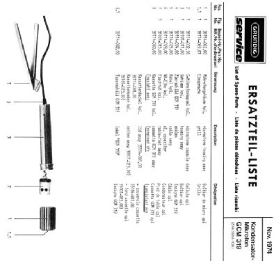 GCM319; Grundig Radio- (ID = 710364) Microphone/PU