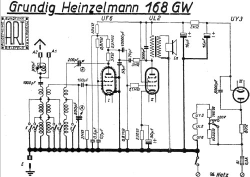 Heinzelmann 168GW; Grundig Radio- (ID = 1559572) Radio