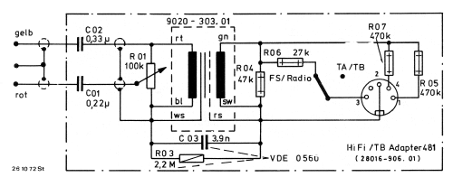 Hi-Fi/TB Adapter 481; Grundig Radio- (ID = 463807) Divers