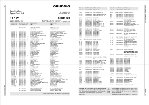 K-RCD 120; Grundig Radio- (ID = 1077818) Radio