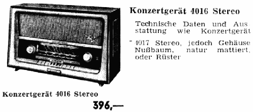Konzertgerät 4016 Stereo; Grundig Radio- (ID = 107511) Radio