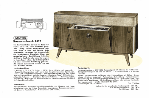 Konzertschrank 9070; Grundig Radio- (ID = 2085413) Radio