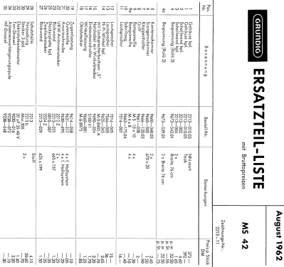 Konzertschrank MS42; Grundig Radio- (ID = 710223) Radio