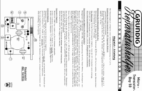 Micro-Transistor-Boy 59; Grundig Radio- (ID = 181017) Radio