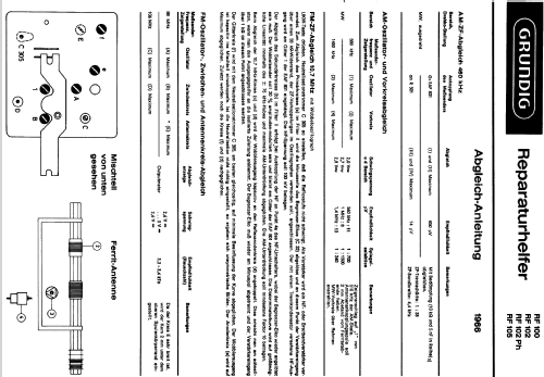 Musikgerät RF100; Grundig Radio- (ID = 40921) Radio