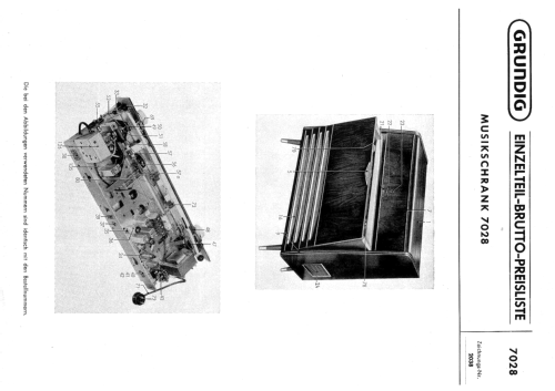 Musikschrank 7028; Grundig Radio- (ID = 1649438) Radio