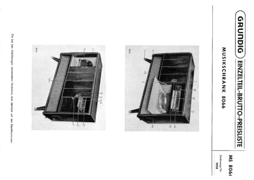 Musikschrank 8066; Grundig Radio- (ID = 1649474) Radio
