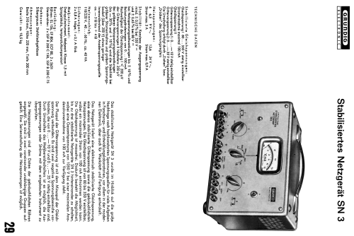 Netzgerät SN3; Grundig Radio- (ID = 2039826) Equipment