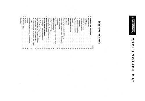 Oszillograph G5/7; Grundig Radio- (ID = 2399414) Equipment