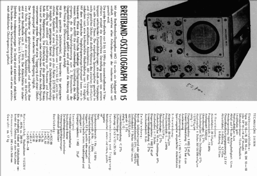 Oszillograph MO15; Grundig Radio- (ID = 237344) Equipment