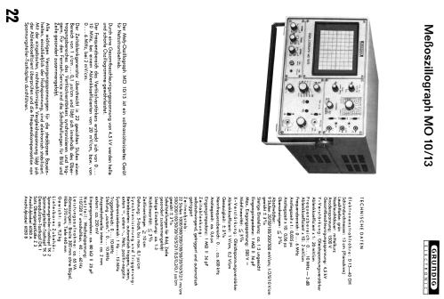 Oszillograph MO 10/13; Grundig Radio- (ID = 2039262) Ausrüstung