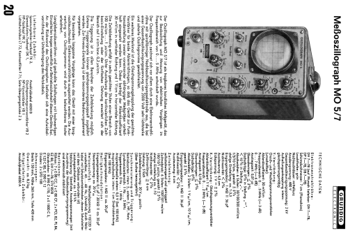 Oszillograph MO 5/7; Grundig Radio- (ID = 2039259) Ausrüstung