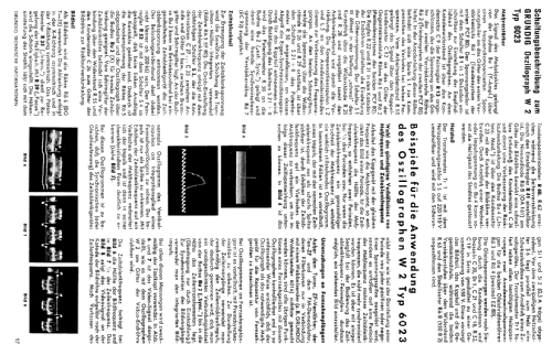 Oszillograph W2 6023; Grundig Radio- (ID = 718845) Equipment