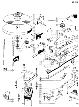 Stereo-Plattenwechsler Chassis Ch= Philips AG1025W /07 WC75; Grundig Radio- (ID = 2969938) R-Player