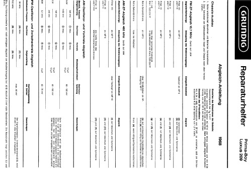 Prima-Boy Luxus 209; Grundig Radio- (ID = 74809) Radio