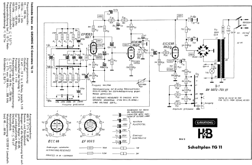 RC-Generator TG11; Grundig Radio- (ID = 390519) Equipment