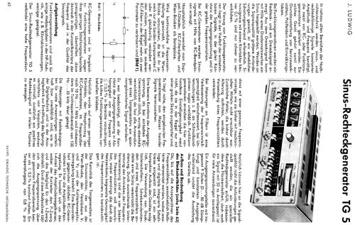 RC-Generator TG5; Grundig Radio- (ID = 702033) Ausrüstung