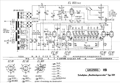 Rechteckgenerator 221; Grundig Radio- (ID = 718788) Equipment