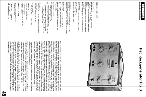 Rechteckgenerator RG3 ; Grundig Radio- (ID = 2040635) Equipment