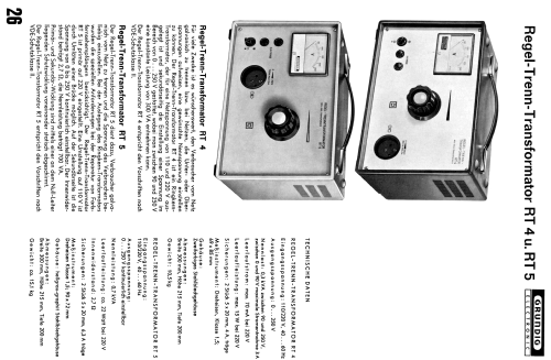 Regel-Trenn-Transformator RT5; Grundig Radio- (ID = 2039430) Ausrüstung