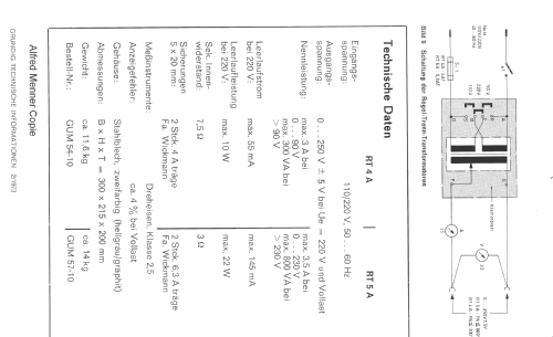 Regel-Trenn-Transformator RT5A; Grundig Radio- (ID = 205633) Equipment