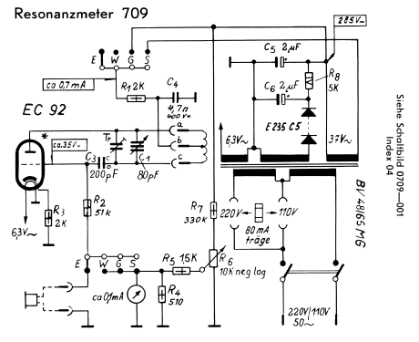 Resonanzmeter I 709; Grundig Radio- (ID = 254162) Equipment