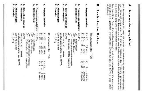 Resonanzmeter I 709; Grundig Radio- (ID = 254198) Equipment
