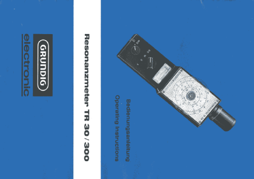 Resonanzmeter TR300; Grundig Radio- (ID = 379148) Equipment