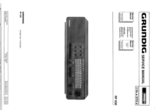 RF630; Grundig Radio- (ID = 653529) Radio