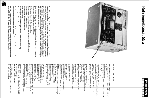 Röhrenmessgerät 55A; Grundig Radio- (ID = 2040637) Equipment