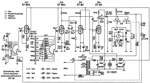 Röhrenvoltmeter RV54; Grundig Radio- (ID = 496606) Equipment