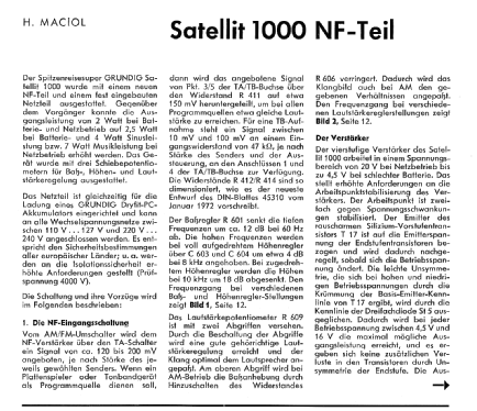 Satellit 1000; Grundig Radio- (ID = 443428) Radio