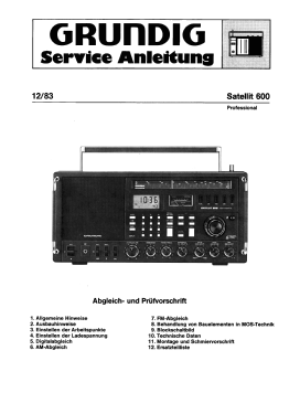 Satellit 600 professional; Grundig Radio- (ID = 2773380) Radio
