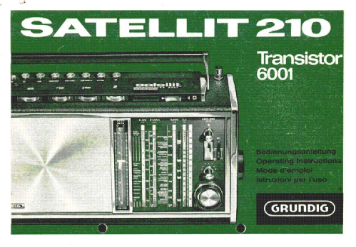 Satellit 210 Transistor 6001; Grundig Radio- (ID = 643385) Radio