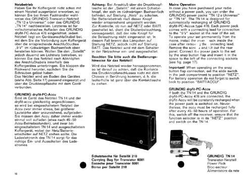 Satellit 210 Transistor 6001; Grundig Radio- (ID = 643401) Radio