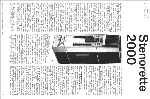 Stenorette 2000; Grundig Radio- (ID = 231652) Enrég.-R