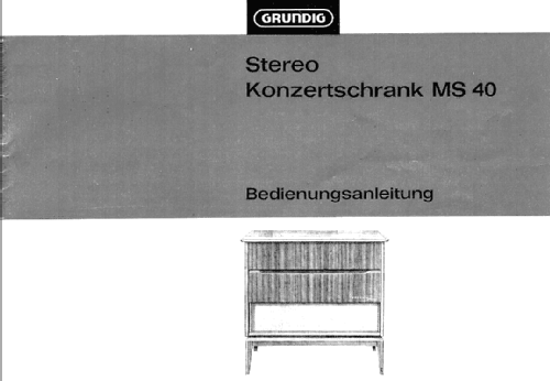 Stereo-Konzertschrank MS40; Grundig Radio- (ID = 58208) Radio