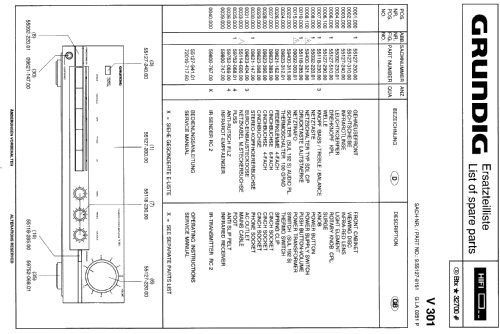 Stereoverstärker V-301; Grundig Radio- (ID = 470305) Ampl/Mixer