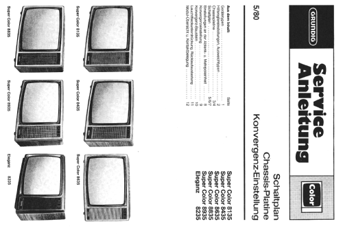 Super Color 8635; Grundig Radio- (ID = 2065528) Televisore