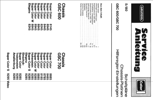 Super Color Serie 16T26 8145, Ch= GSC-600; Grundig Radio- (ID = 2099526) Fernseh-E
