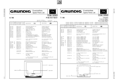 T51-720 text Ch= CUC 7303; Grundig Radio- (ID = 1663650) Télévision