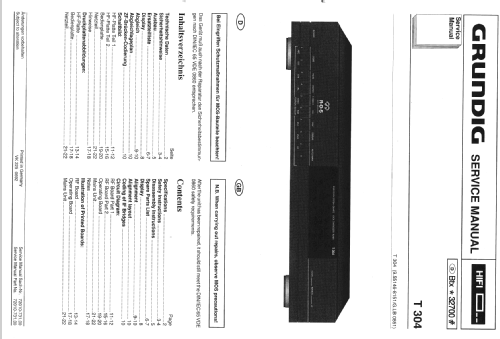 T 304; Grundig Radio- (ID = 815561) Radio